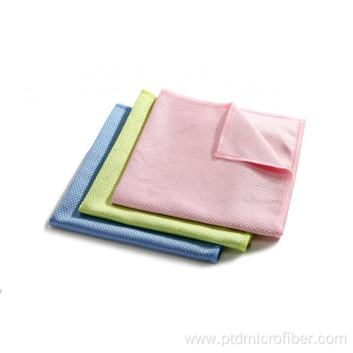 Diamond weave microfiber cleaning cloth